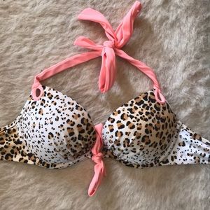Victoria secret leopard print push up bikini top